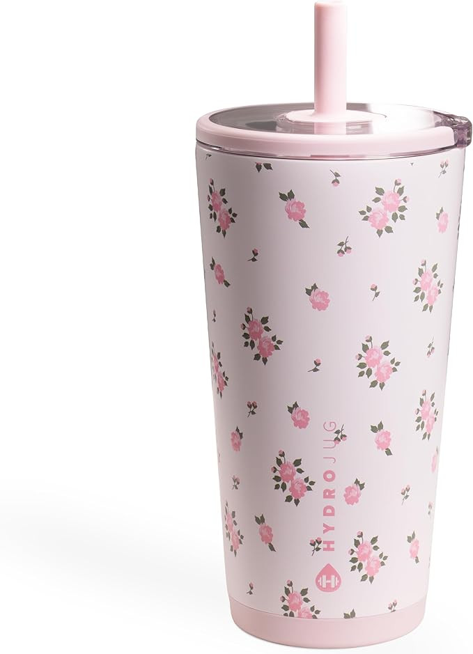 HydroJug Everyday Tumbler 20 oz – Ceramic-Lined Insulated Tumbler with Straw and Soft-Touch Lid... | Amazon (US)