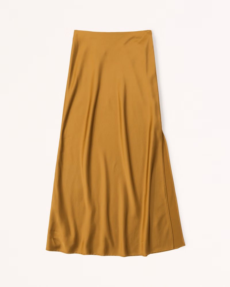 Women's Elevated Satin Maxi Skirt | Women's Matching Sets | Abercrombie.com | Abercrombie & Fitch (US)