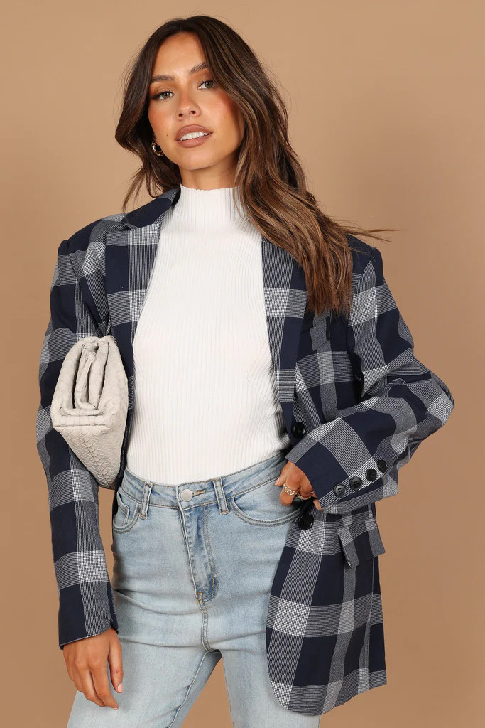 Zara Blazer - Navy Check | Petal & Pup (US)
