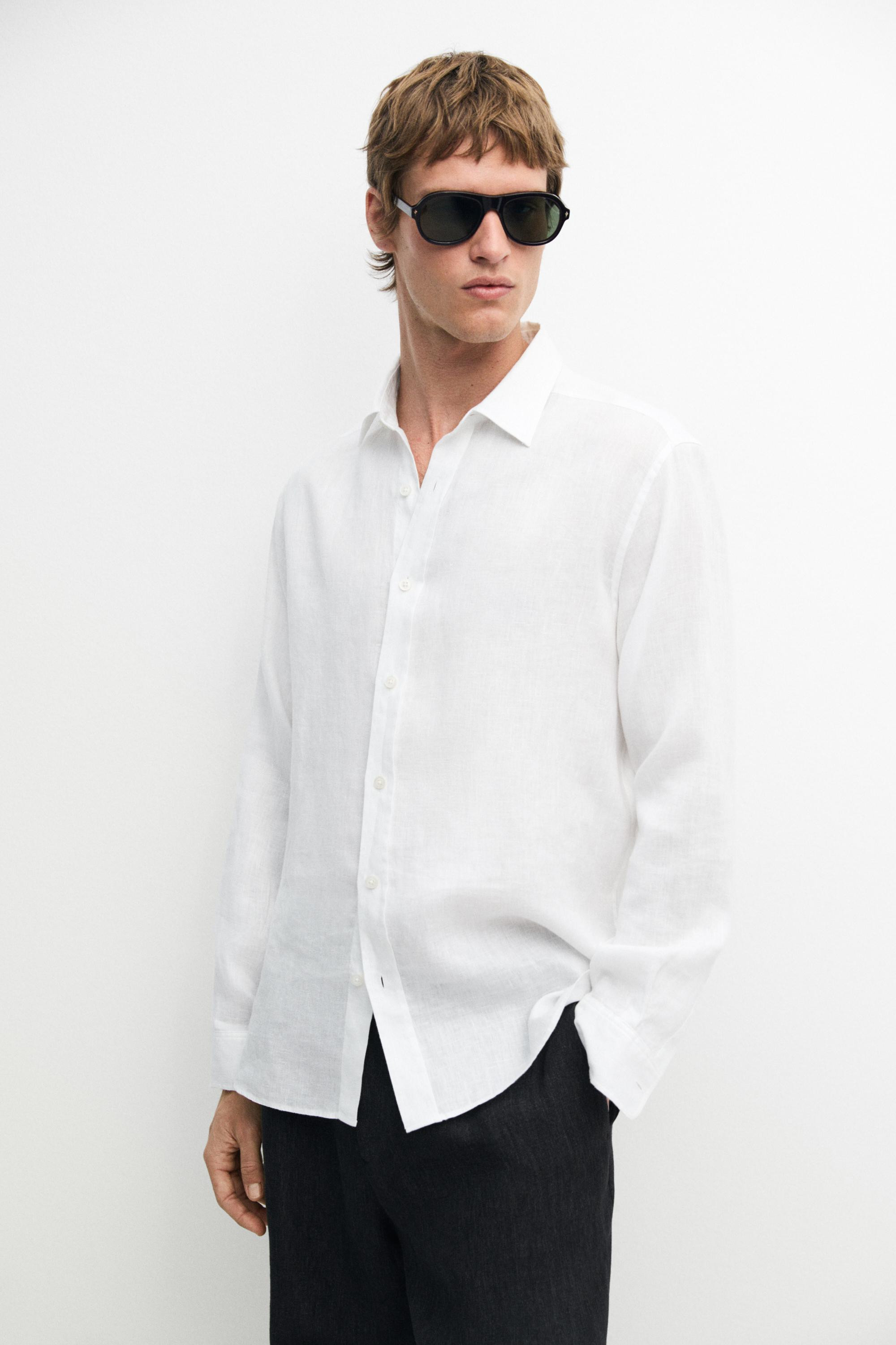 Slim-Fit-Hemd aus 100 % Leinen | Massimo Dutti DE