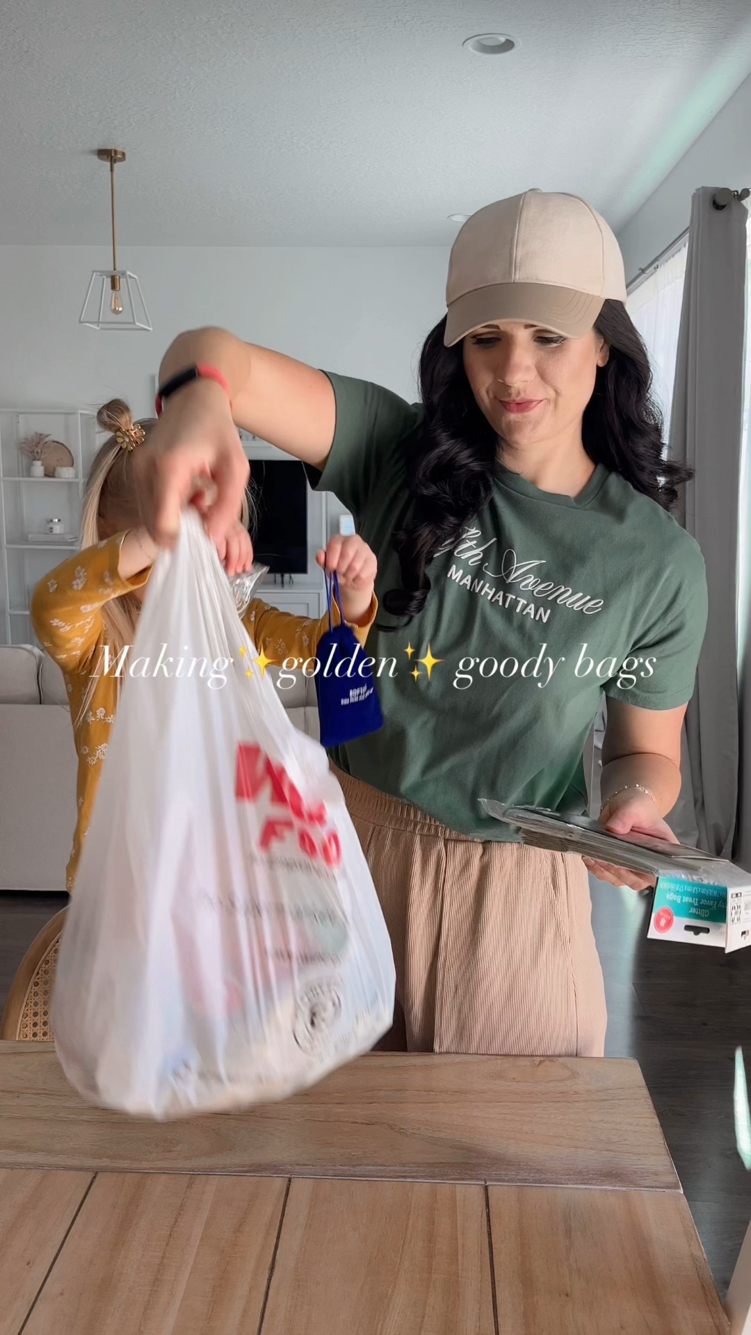 Golden birthday goody bags for 4 year old!