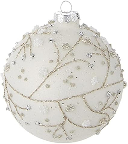 RAZ Glitter Branch Ball Ornament, 4-inch Width | Amazon (US)