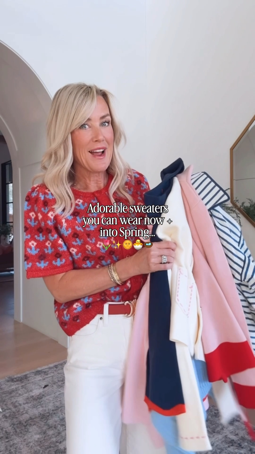 Adorable new sweaters (you can wear NOW + into Spring) just dropped! Here are my faves. 🌷

Sizes: All xs except floral sweater (but wish I had xs, so don’t size up)

Jeans: 0! Def run big size down 1 or even 2 (I sized down one and they’re still a loose fit)

Mesh flats run big, size down half


@shop_avara #Avaraista 
Use code CASSIE15 for 15% off at Avara — fist time customers only! 

#LTKOver40 #LTKootd #LTKSeasonal