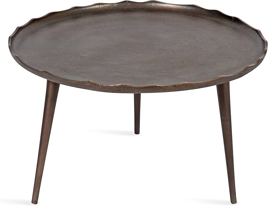 Kate and Laurel Alessia Modern Coffee Table, 25 x 25 x 15, Gold, Metal Coffee Table with Antique ... | Amazon (US)