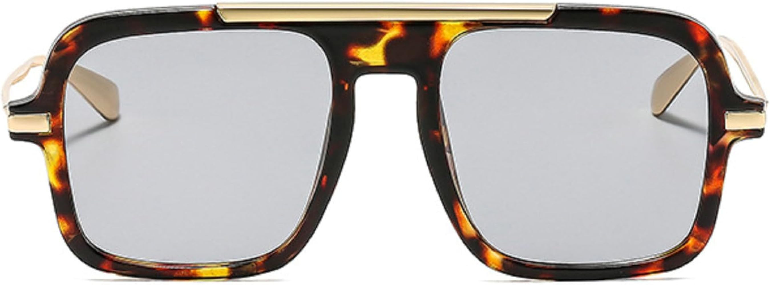 Retro Square Sunglasses for Womens Mens Vintage Oversized Pilot Sun Glasses 70s 80s 90s Shades | Amazon (US)