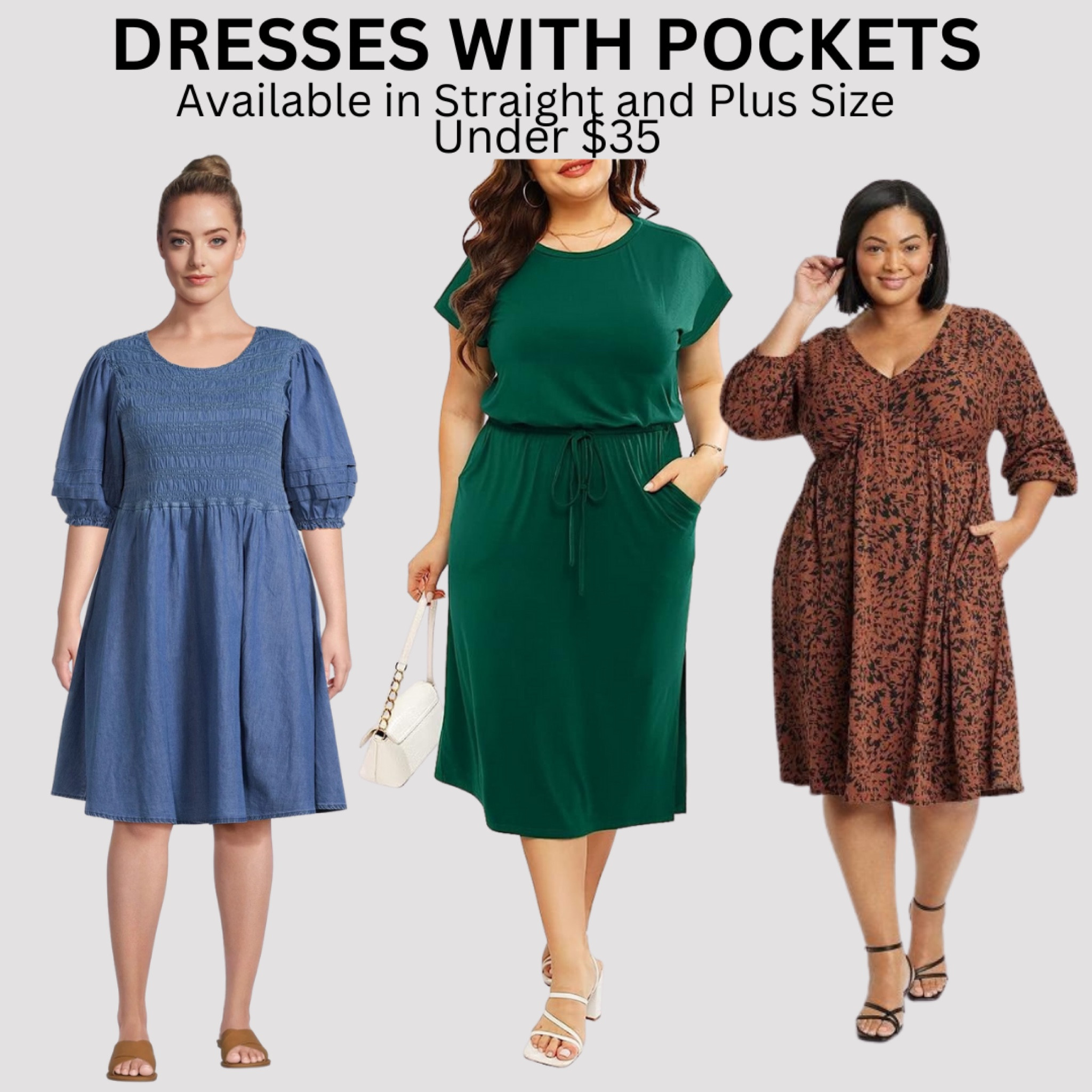 Plus Size Dresses with Pockets