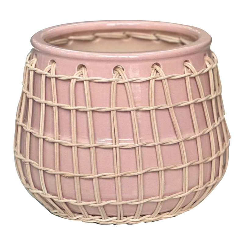 Indoor Auburn Pink Planter, Large | At Home