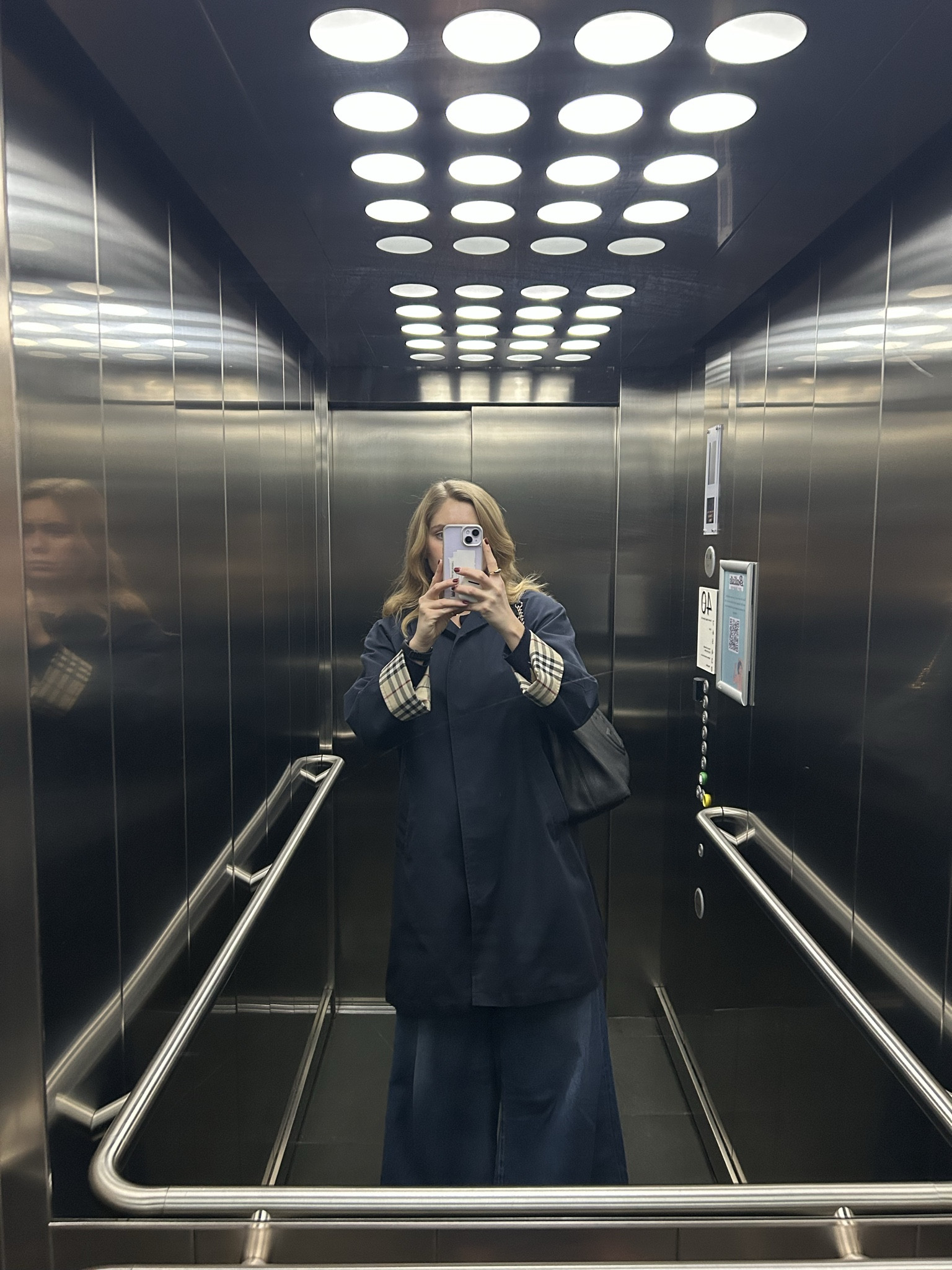 What I wore to the office, workwear, navy rain mac, navy trench coat, burberry trench coat, black leather shoulder bag, Gucci soho bag 

 #LTKuk #LTKwinter #LTKworkwear
