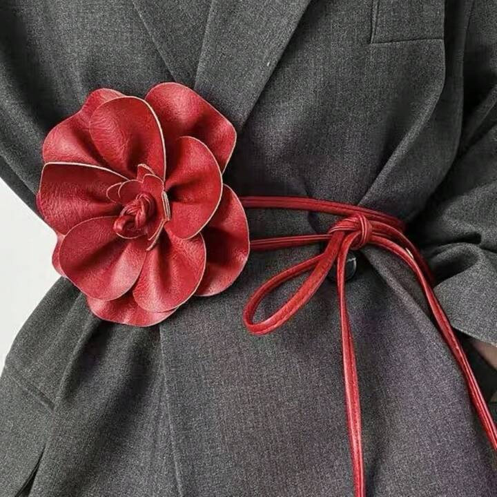 1 PC Women Big Flower Belt Handmade Bohemian Waistband Tassel Braid Belts Adjustable Woven Waist ... | SHEIN