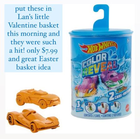 Color changing hot wheels were a hit! Only $7.99 and a great Easter basket gift idea 

#LTKGiftGuide #LTKfindsunder50 #LTKkids