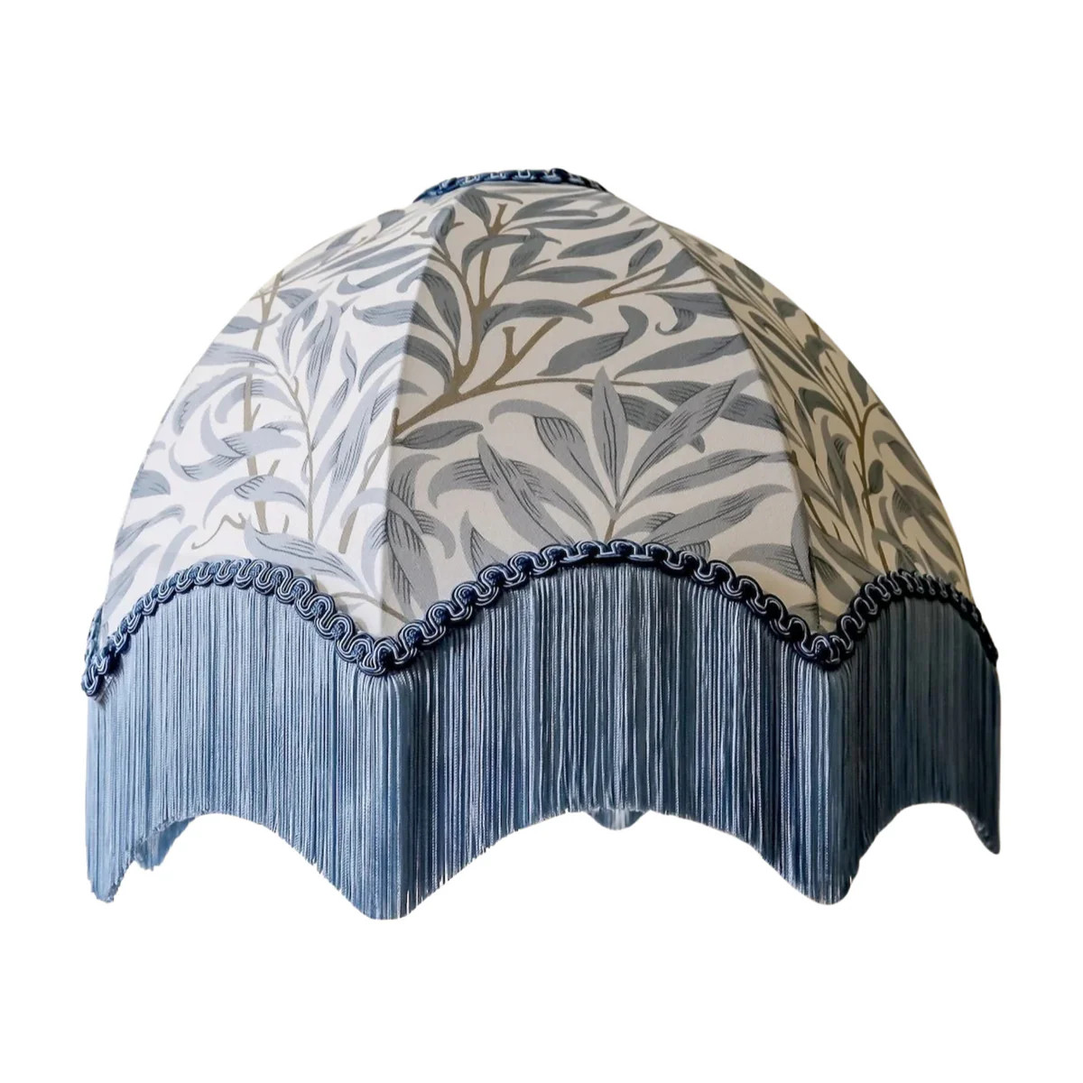 William Morris Willow Boughs Fringed Lampshade | Unique Lighting | Scout Design Studio