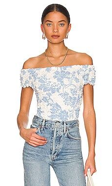 Free People Dominique Top in Ivory Combo from Revolve.com | Revolve Clothing (Global)