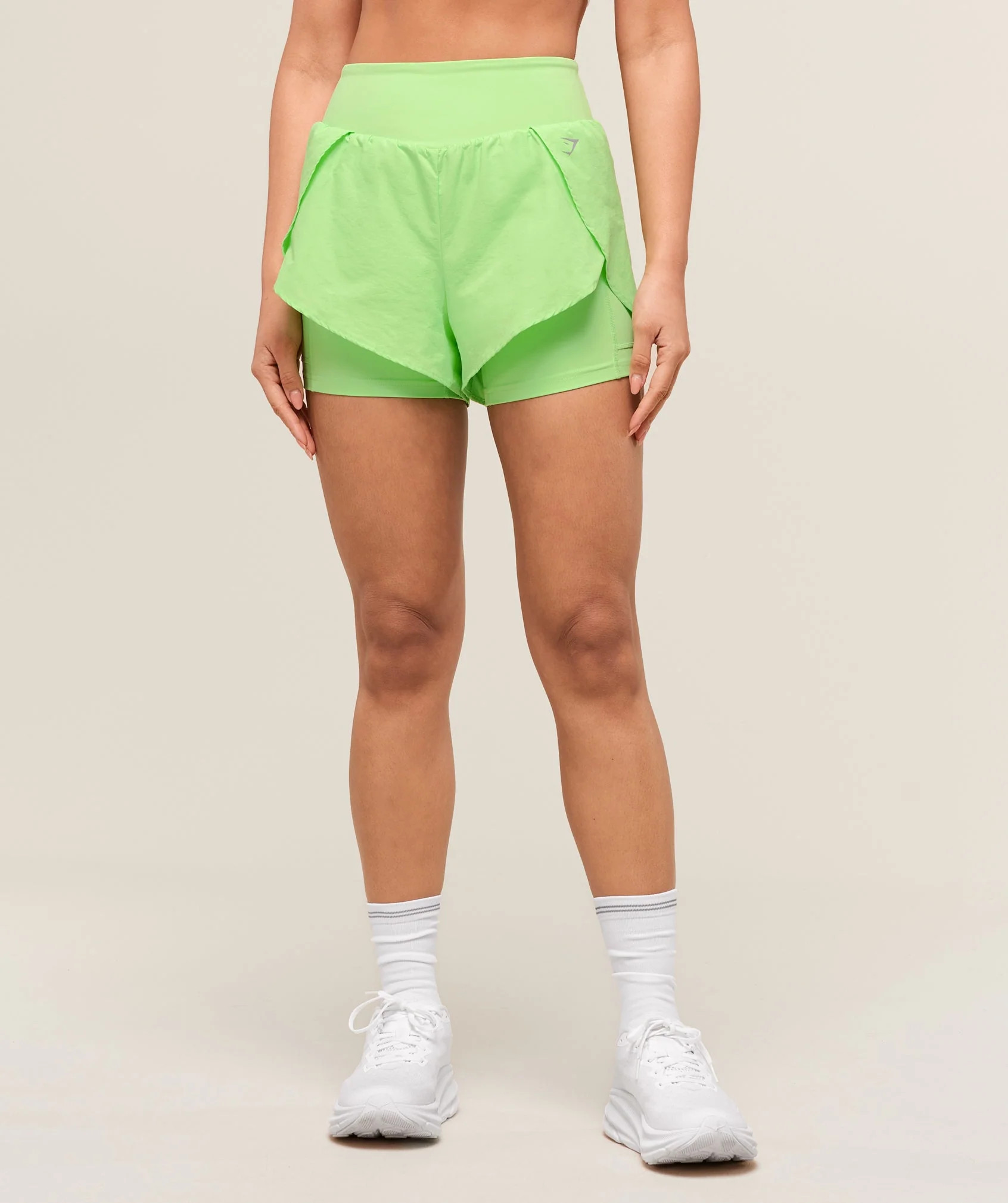 Gymshark Running 2-in-1 Shorts - Energy Gelato Green | Gymshark US