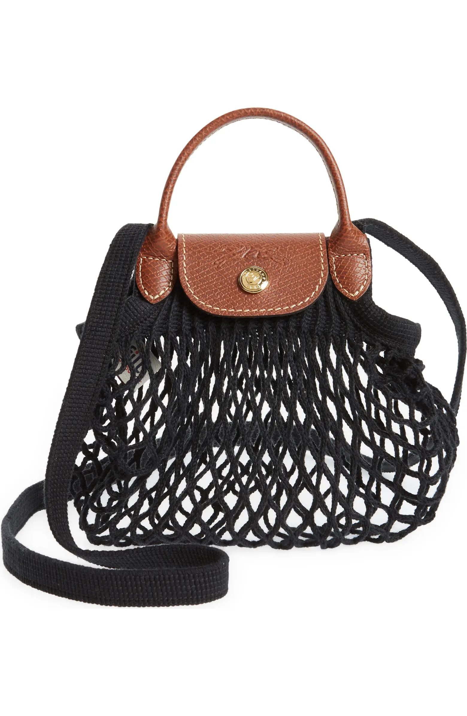 Le Pliage Extra Small Filet Knit Shoulder Bag | Nordstrom