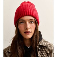 Bright Red Ribbed Knit Beanie New Look | New Look (UK)