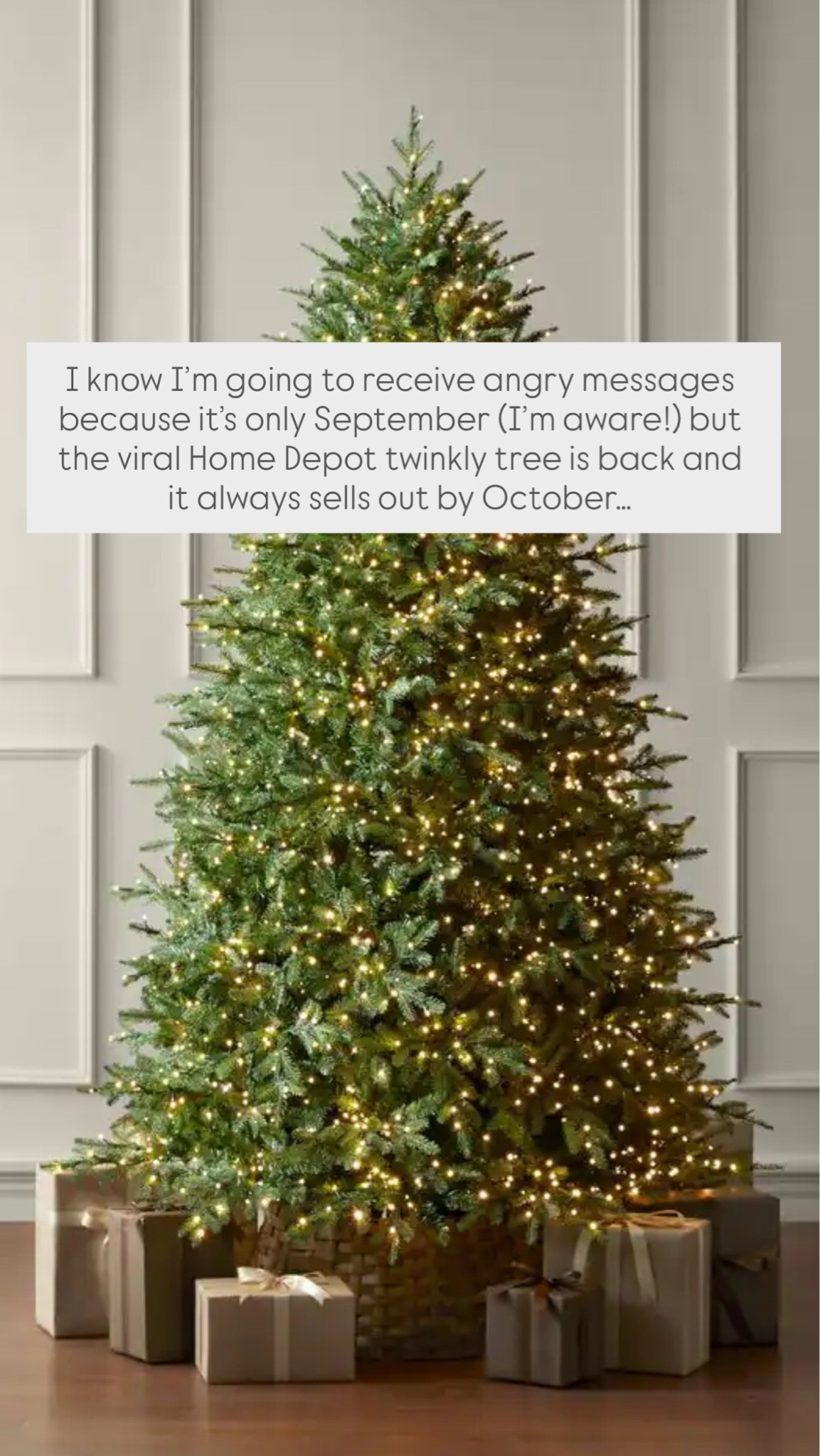 I know I’m going to receive angry messages because it’s only September (I’m aware!) but the viral Home Depot twinkly tree is back and it always sells out by October…  

Holiday home, Christmas tree, holiday decor, Home Depot tree, Christmas decorate

#LTKHome #LTKSeasonal #LTKmomlife