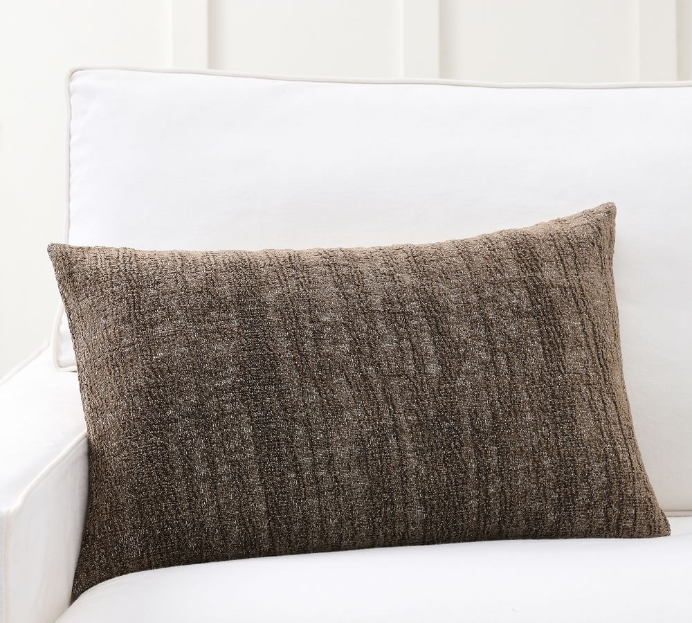 Journey Chenille Jacquard Lumbar Pillow Covers | Pottery Barn (US)