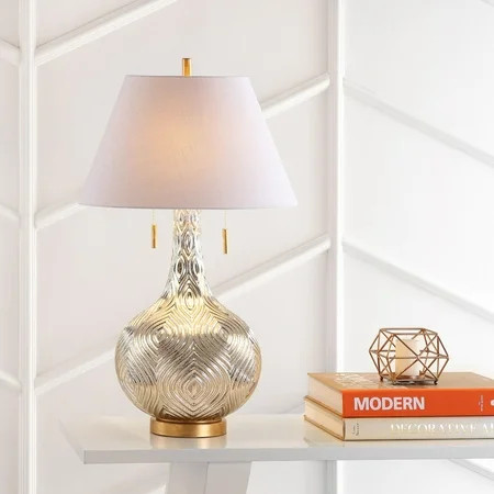 Highland 30.75 Gourd Glass LED Table Lamp Mercury Silver/Gold by JONATHAN Y | Walmart (US)