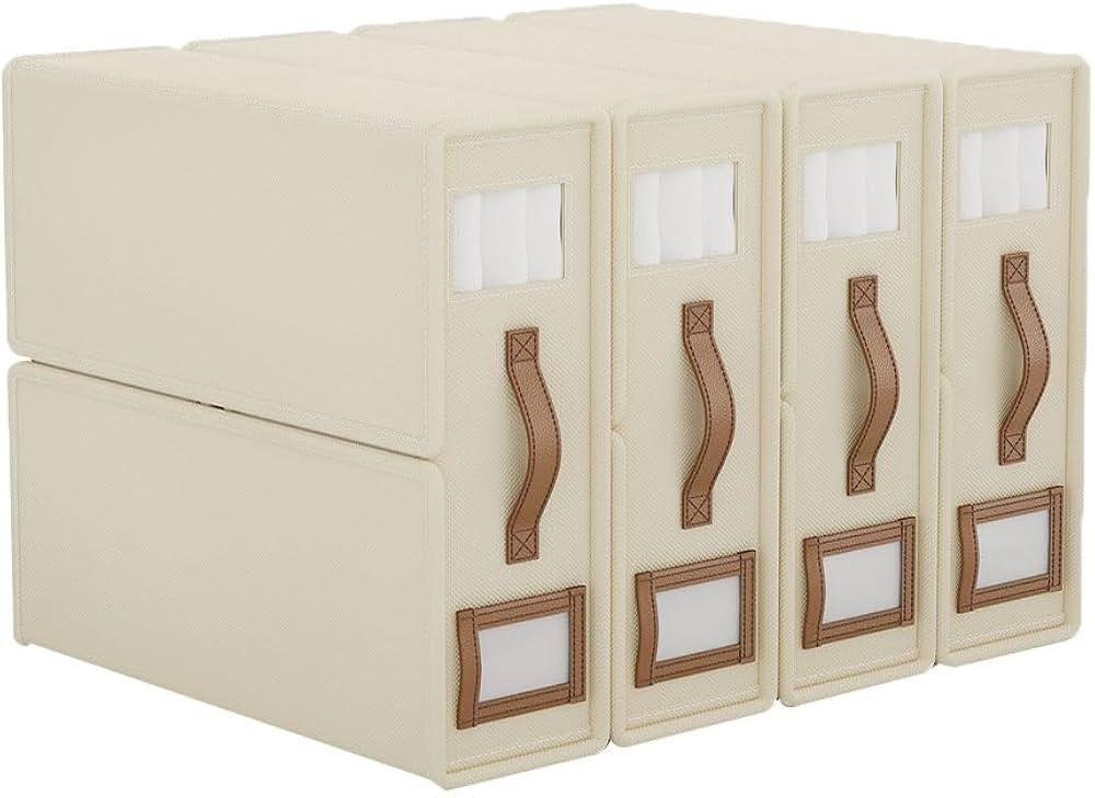 ARRAS 4 Pack Bed Sheet Organizers (King & Queen Size) I Foldable Storage With Window & Label IShe... | Amazon (US)