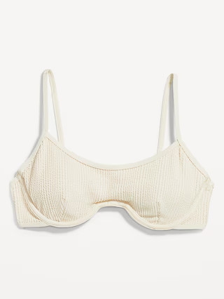 Ribbed Underwire Bikini Swim Top | Old Navy (US)