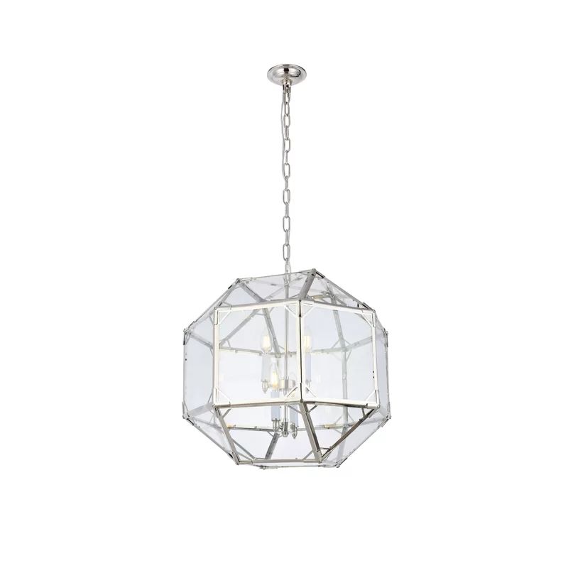 Collins 4 - Light Lantern Geometric Chandelier | Wayfair North America