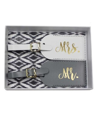 Mr And Mrs Luggage Tags, Bride And Groom Tags, Honeymoon Luggage Tags, Bridal Shower Gift, Mr And Mrs Gift, Leather | Michaels Stores