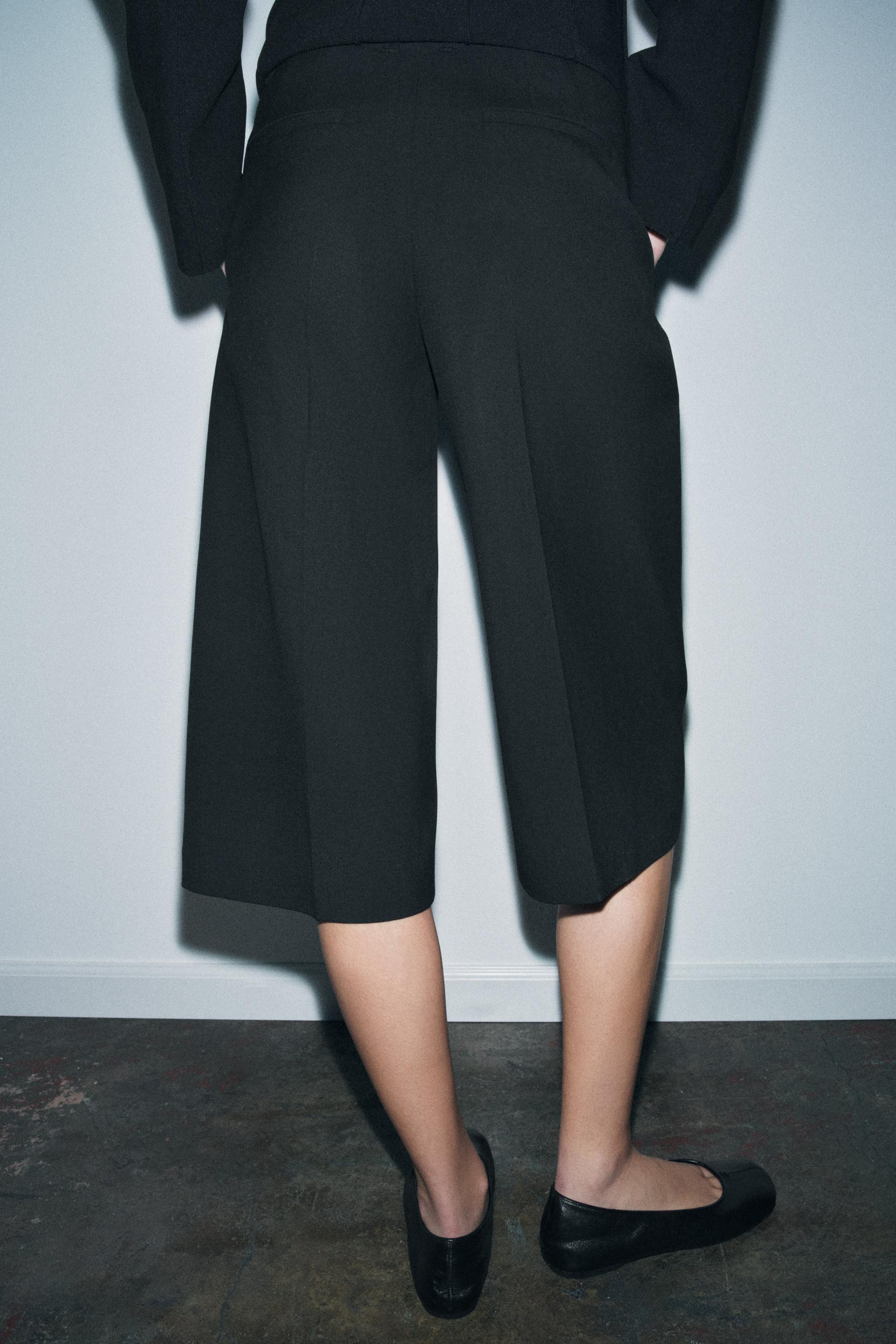 STRAIGHT BERMUDA SHORTS WITH SEAM ZW COLLECTION | Zara UK