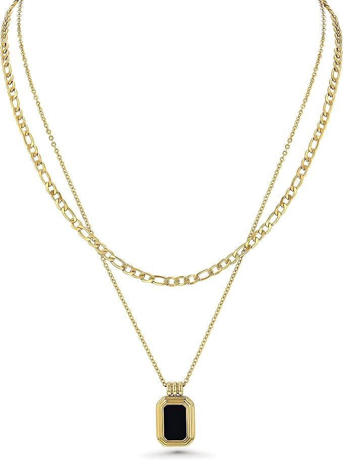 Gold Necklace, Layered Necklaces For Women, Gold Chain Necklace Women, Necklaces For Teen Girls, ... | Amazon (US)