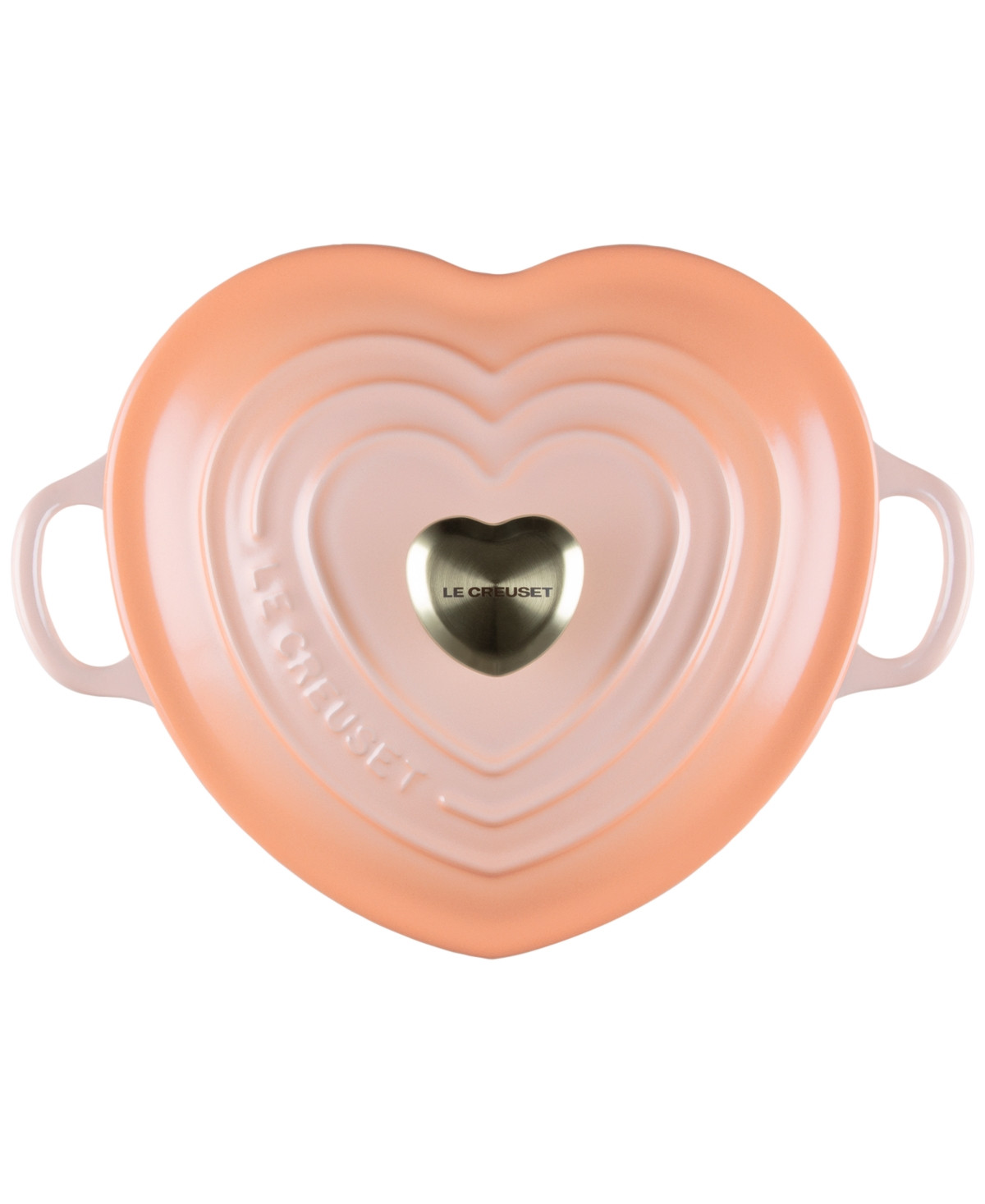 Le Creuset Cast Iron 1.25-Qt. Traditional Heart Dish - Peche | Macy's