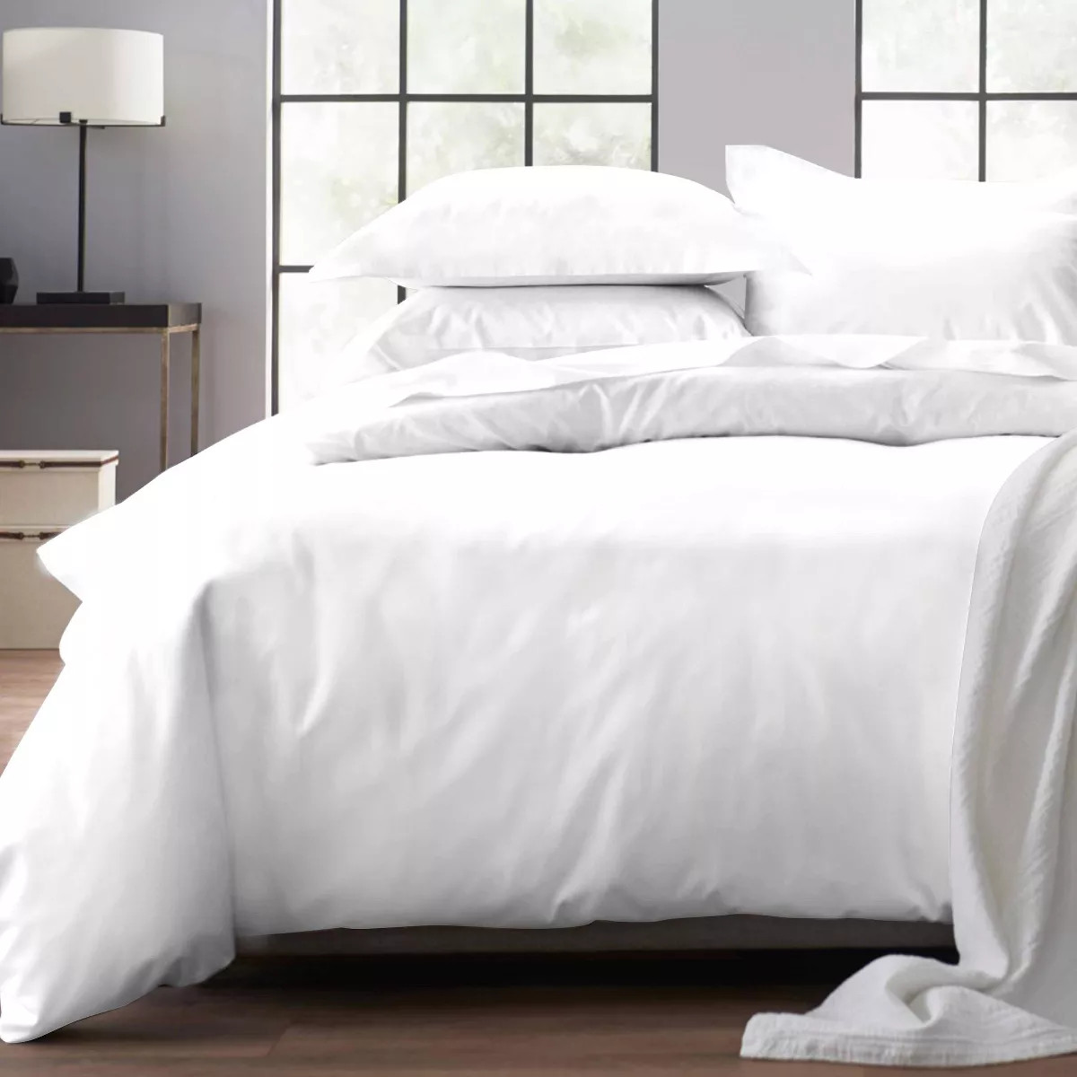 Duvet Cover Set 400 Thread Count 100% Cotton Sateen - Button Closure, Corner Ties by California D... | Target