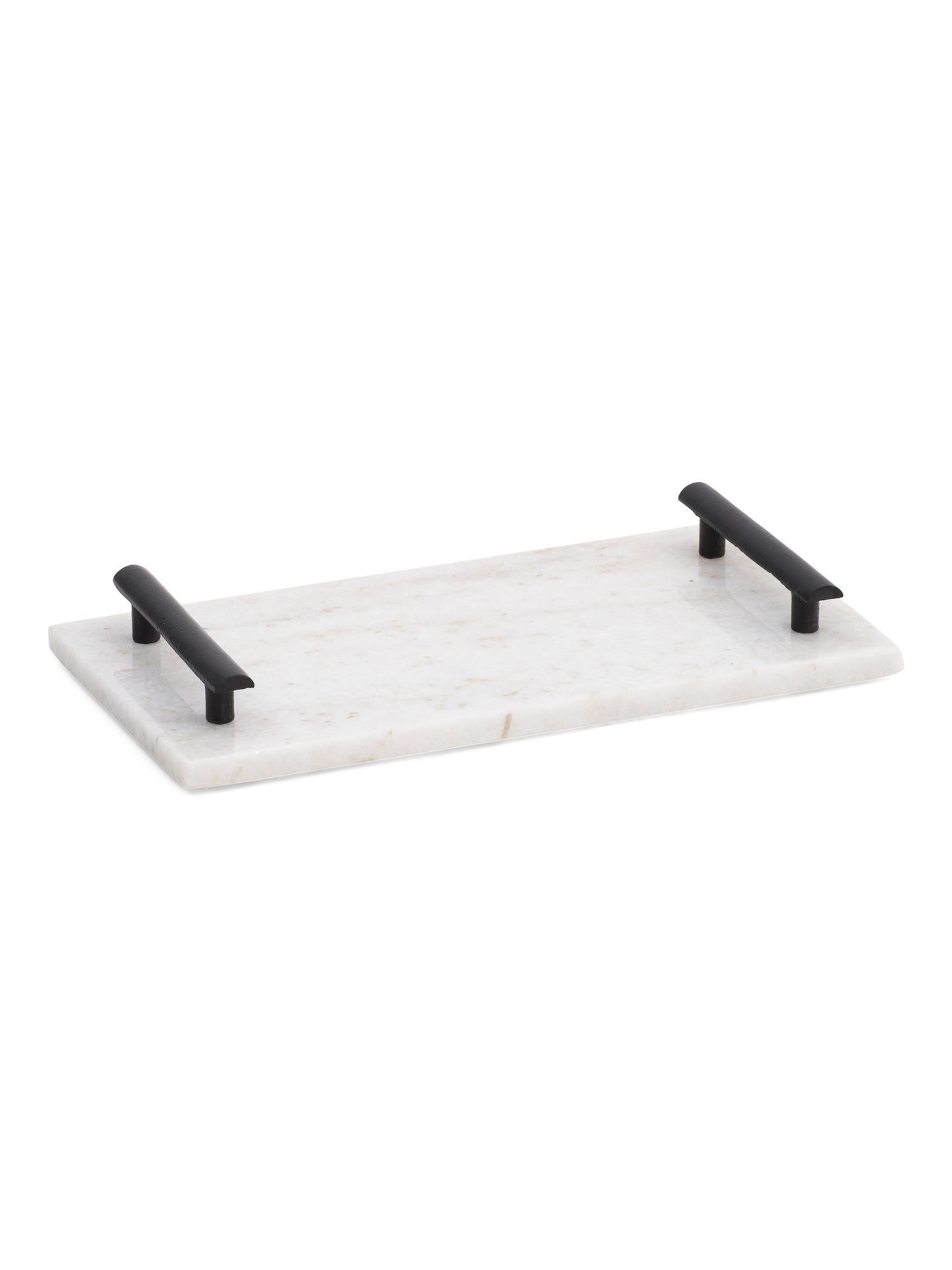 Solid Marble Vanity Tray With Handles | TJ Maxx
