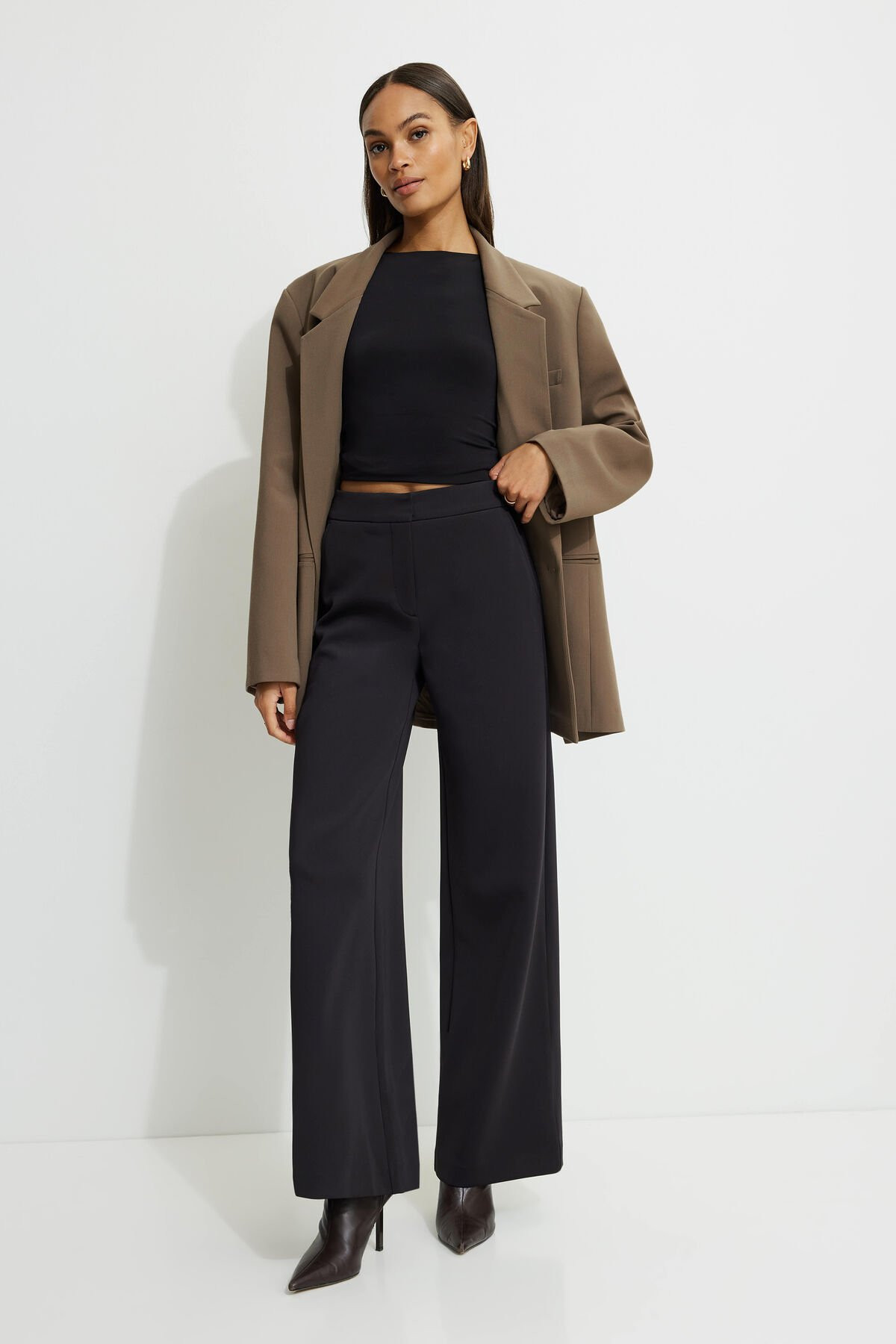 Anywear Scuba Super Wide Leg Pants | Dynamite Clothing