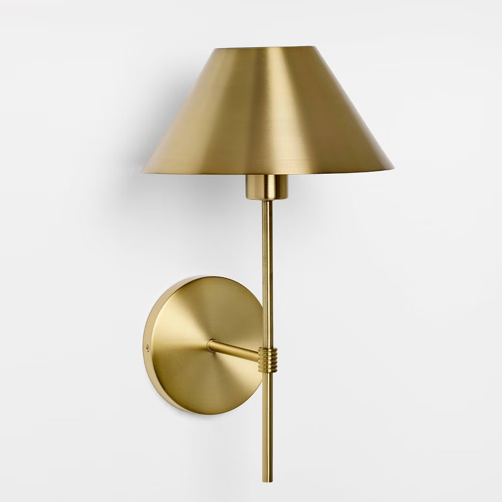 Metal Wall Sconce Brass - Threshold designed with Studio McGee | eBay US
