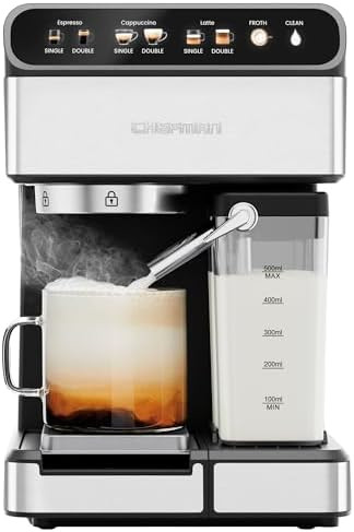 Chefman CaféMaster Pro Espresso Machine, Brew Single or Double Shots, Coffee Maker with Built-In... | Amazon (US)
