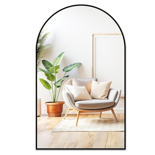 Fabuday Black Arch Bathroom Mirror for Wall - 20x28 Arched Mirror for Over Sink, Metal Framed Mirror for Hanging in Living Room, Bedroom, Entryway, Hallway | Amazon (US)