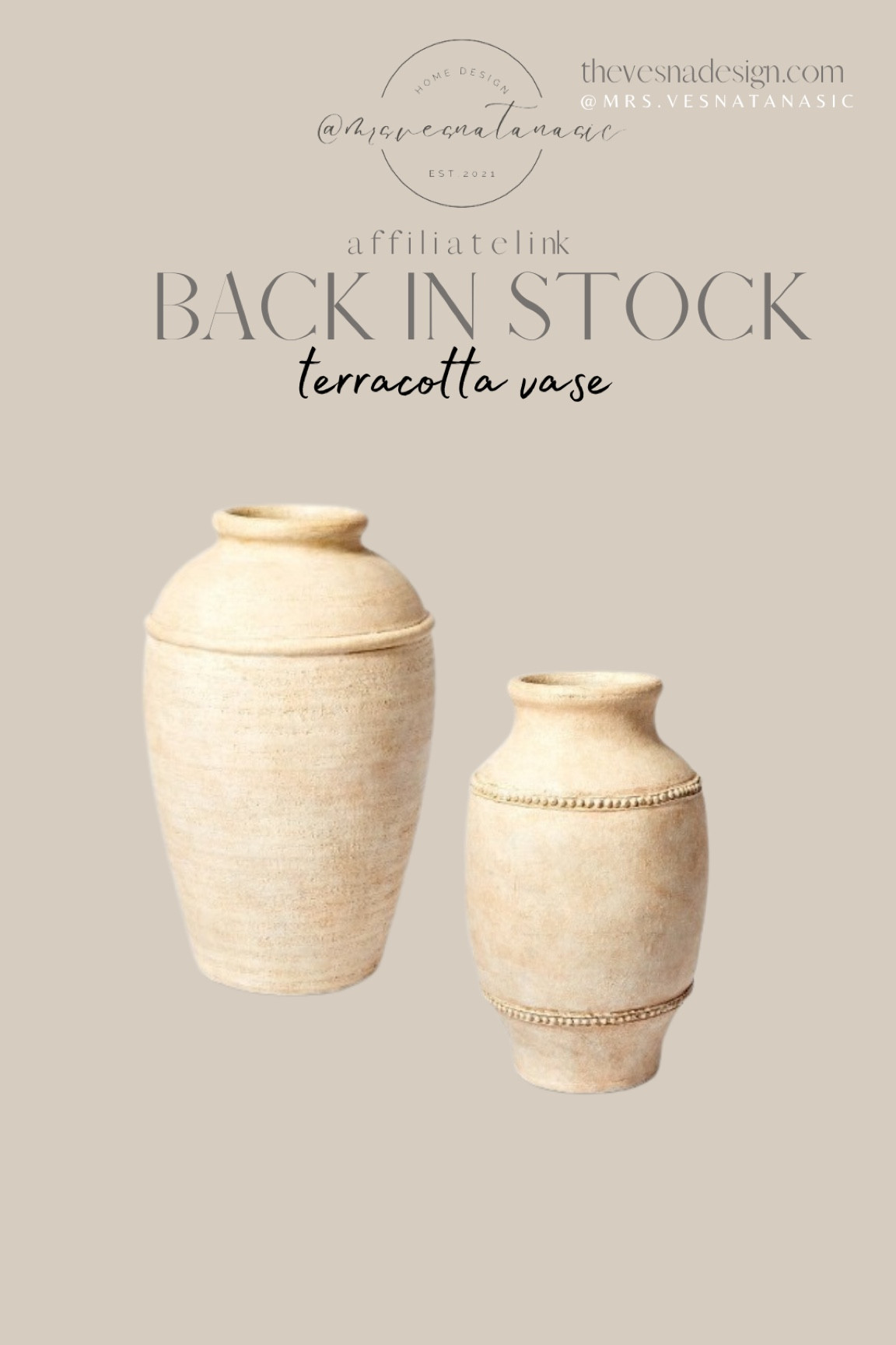 Back in stock! This terracotta vase is back on stock! 

Target, terracotta vase, vase, Studio McGee, decor, home decor, vases, console table styling, shelf styling, living room, coffee table, side table, large vase, small vase, 

#LTKhome #LTKSale #LTKFind