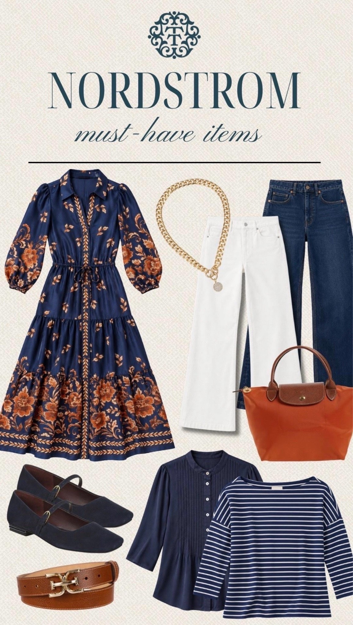 Navy and orange Nordstrom must-haves for fall! I’m loving these classic colors together for everything from everyday outfits to game days. So many cute pieces to add to your wardrobe.