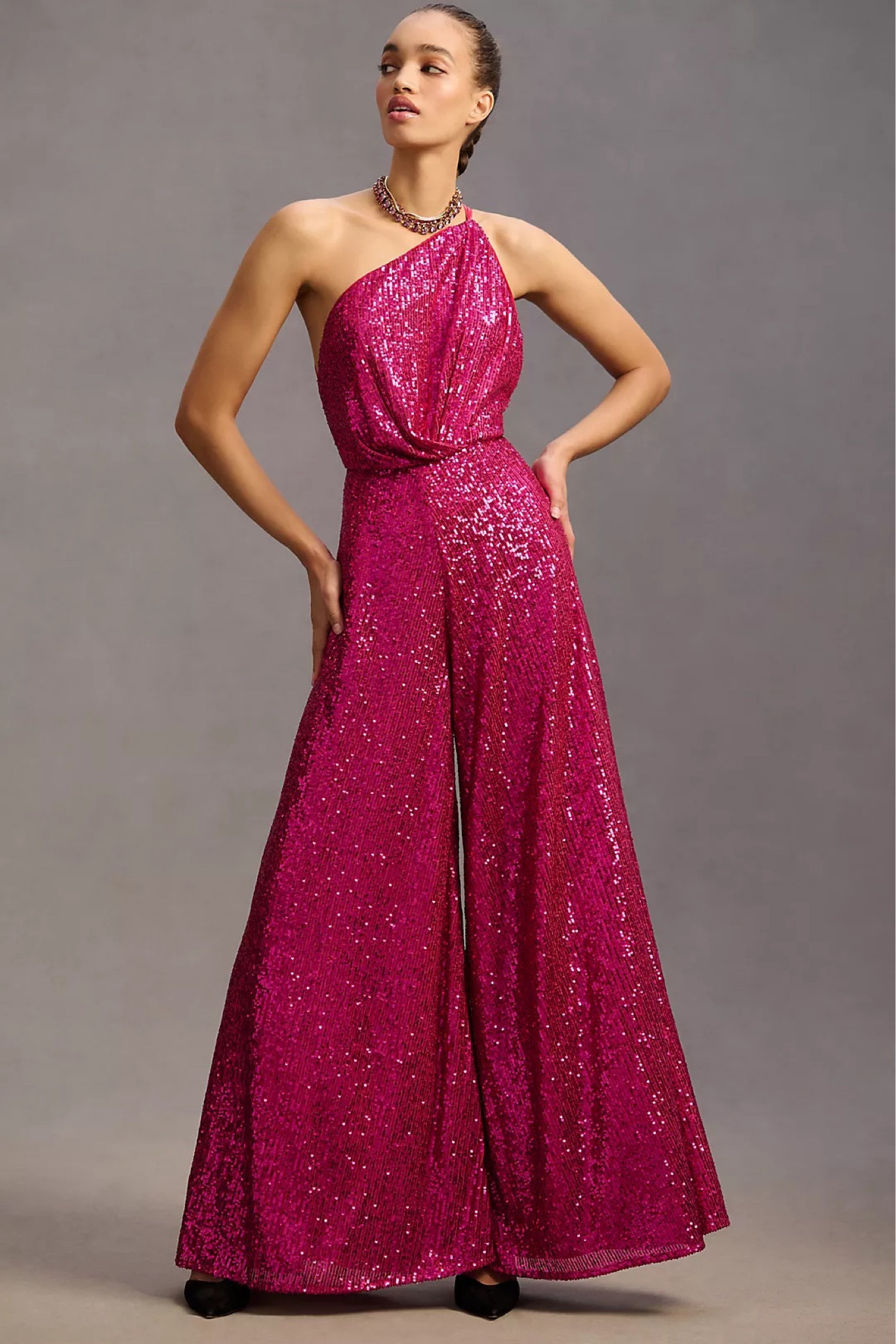 I found the perfect jumpsuit for NYE! Bright pink sequin jumpsuit. New Year’s Eve outfit.

#LTKstyletip #LTKHoliday #LTKSeasonal