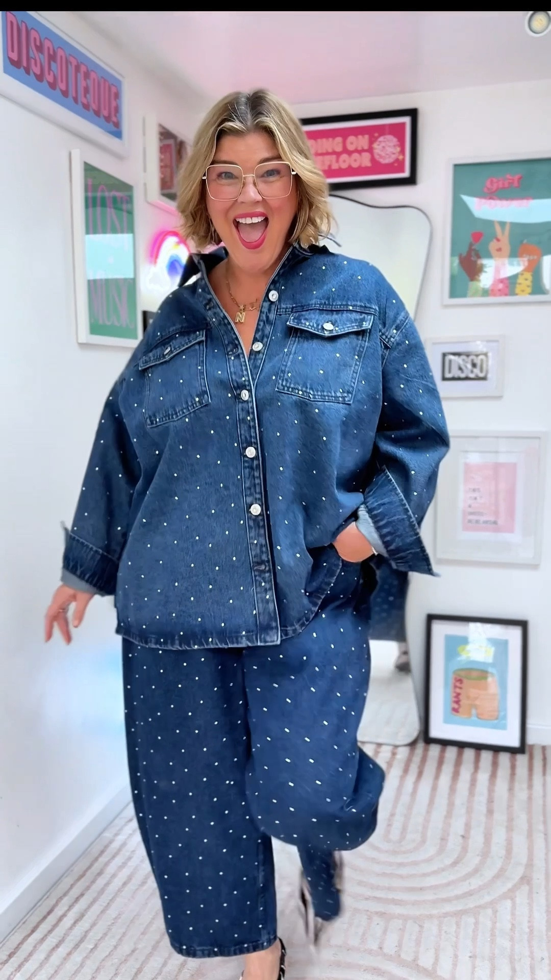 The diamanté denim duo you never knew you needed! 

Adore this denim shacket and Barrel Jean duo! 

#LTKuk #LTKover50style #LTKcurves