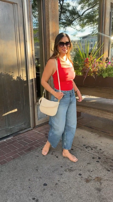 World Cup watch party girls outing!
Tank: Medium
Barrel Jeans: 8