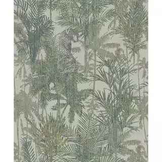 Walls Republic Hidden in the Jungle Green Paper Strippable Wallpaper (Covers 57 sq. ft.) R6043 - ... | The Home Depot