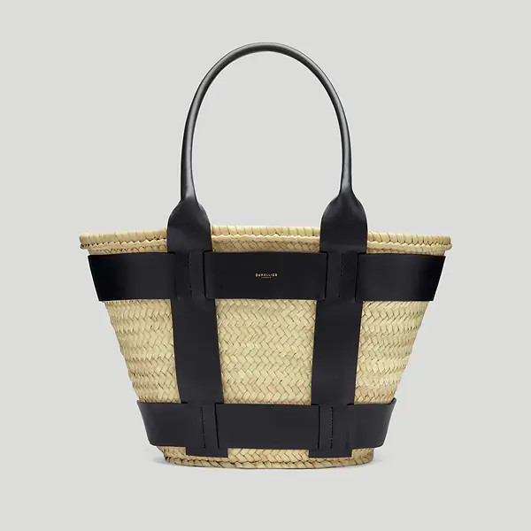 The Santorini | Natural Basket Black Smooth | DeMellier | DeMellier