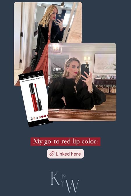 My go-to red lip color from Sephora 