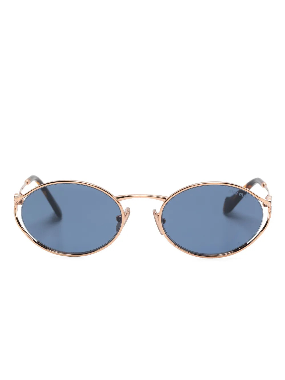 Miu Miu Eyewear oval-frame Sunglasses | Pink | FARFETCH UK | Farfetch Global