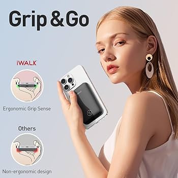 iWALK Magnetic Portable Charger,5000mAh 18W Wireless Slim Power Bank Battery Pack with LED Displa... | Amazon (US)