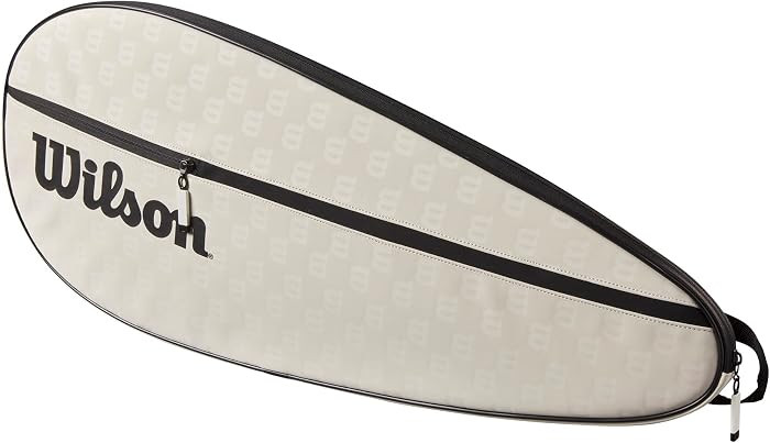 WILSON Premium Tennis Racket Cover - Holds 1 Racket, Cream | Amazon (US)