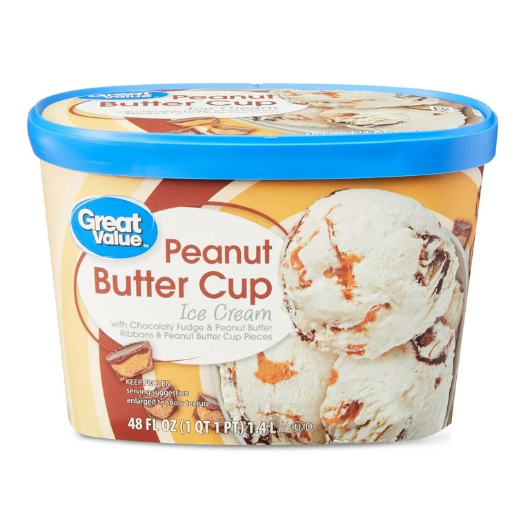 Great Value Peanut Butter Cup Ice Cream, 48 fl oz | Walmart (US)