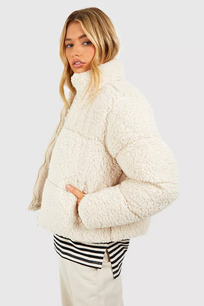 Teddy Puffer Jacket | Boohoo.com (UK & IE)