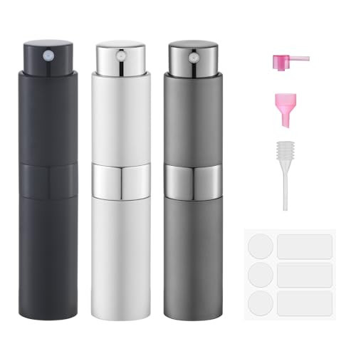 Fusupak Perfume Atomizer Travel Bottle Refillable: Cologne Sprayer Portable for Men - Mini Spray Empty for Refill - 8ml Small Size Grey | Amazon (US)
