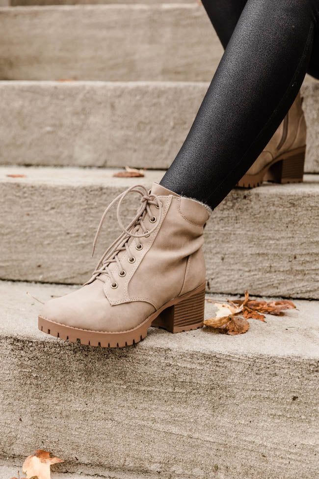 Ruth Taupe Booties | The Pink Lily Boutique